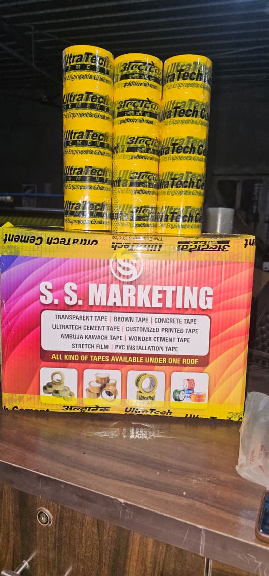 SHUTTERING TAPE ULTRA TECH CEMENT TAPE (40 MIC 2.5" 30 MTR )60 PIC BOX 12 ROLL