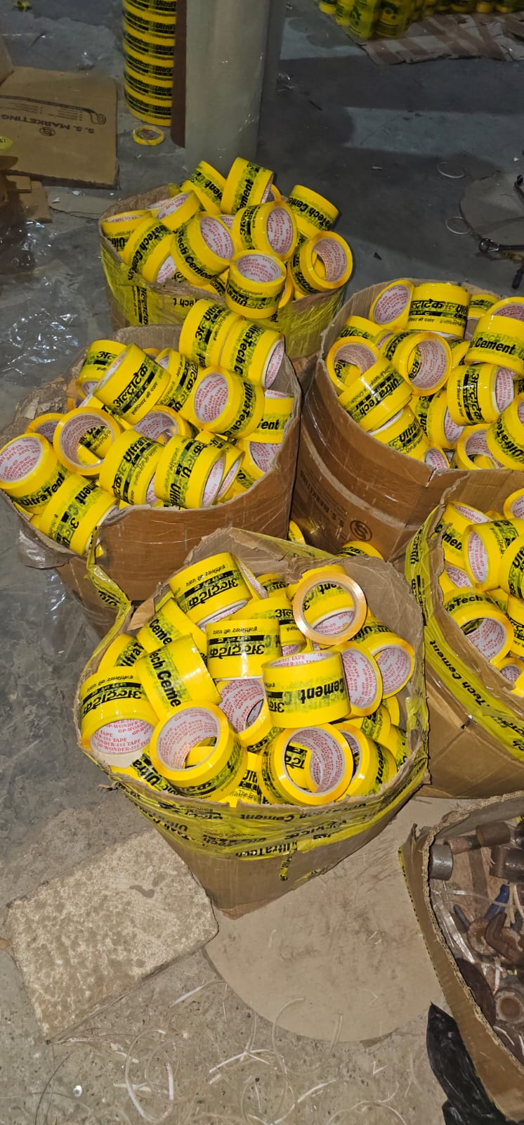 SHUTTERING TAPE ULTRA TECH CEMENT TAPE (40 MIC 3" 80 MTR )48 PIC BOX 12 ROLL